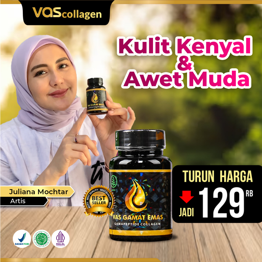 Vas gamat emas collagen original pemutih badan wajah glowing ampuh bpom ori