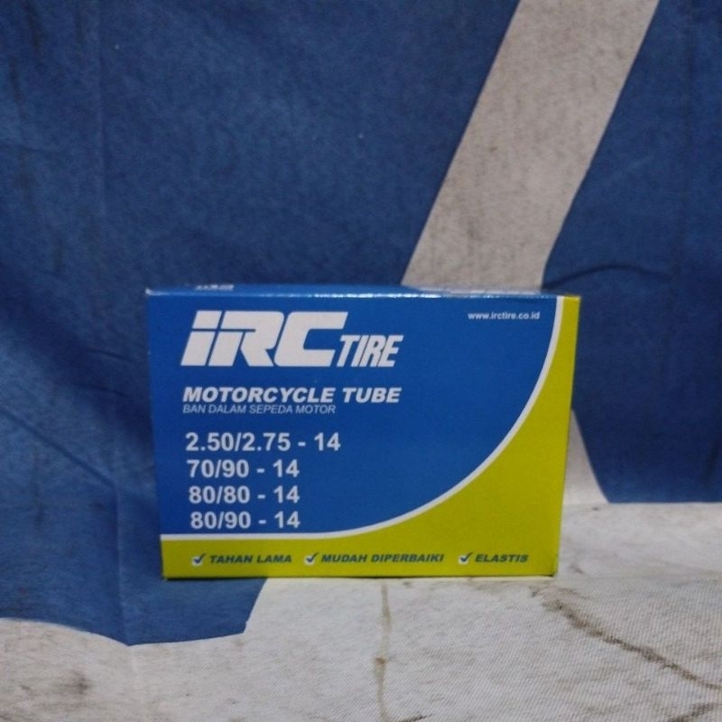 Ban Dalam IRC Ukuran 250 275 Ring14 70 90 Ring14 80 80 Ring14 80 90 Ring14 Tube