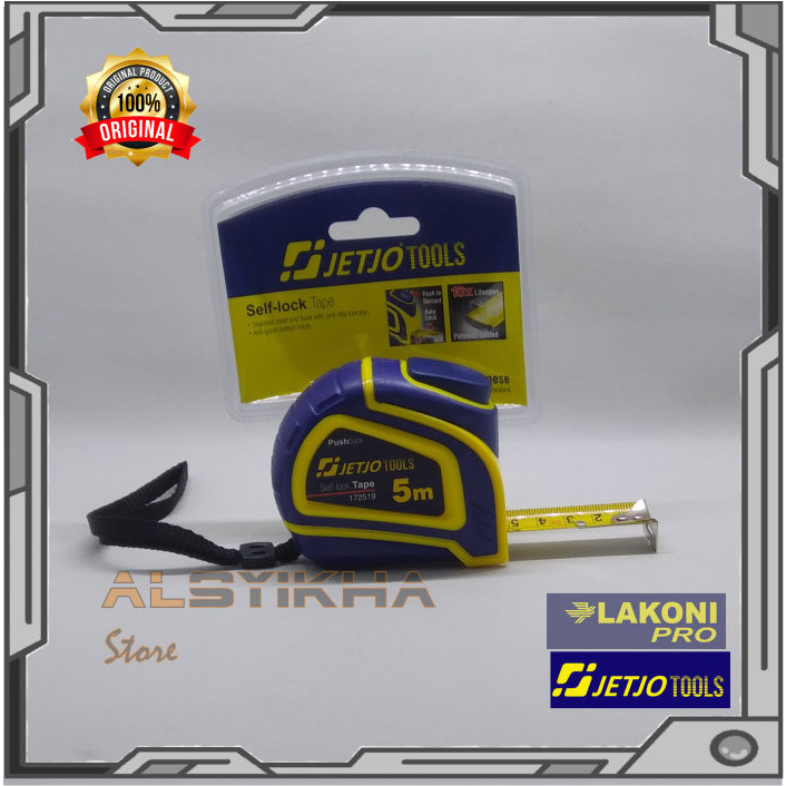 Meteran 5m JETJO TOOLS 172519 / Tape Rules Tylon Self Lock LAKONI PRO