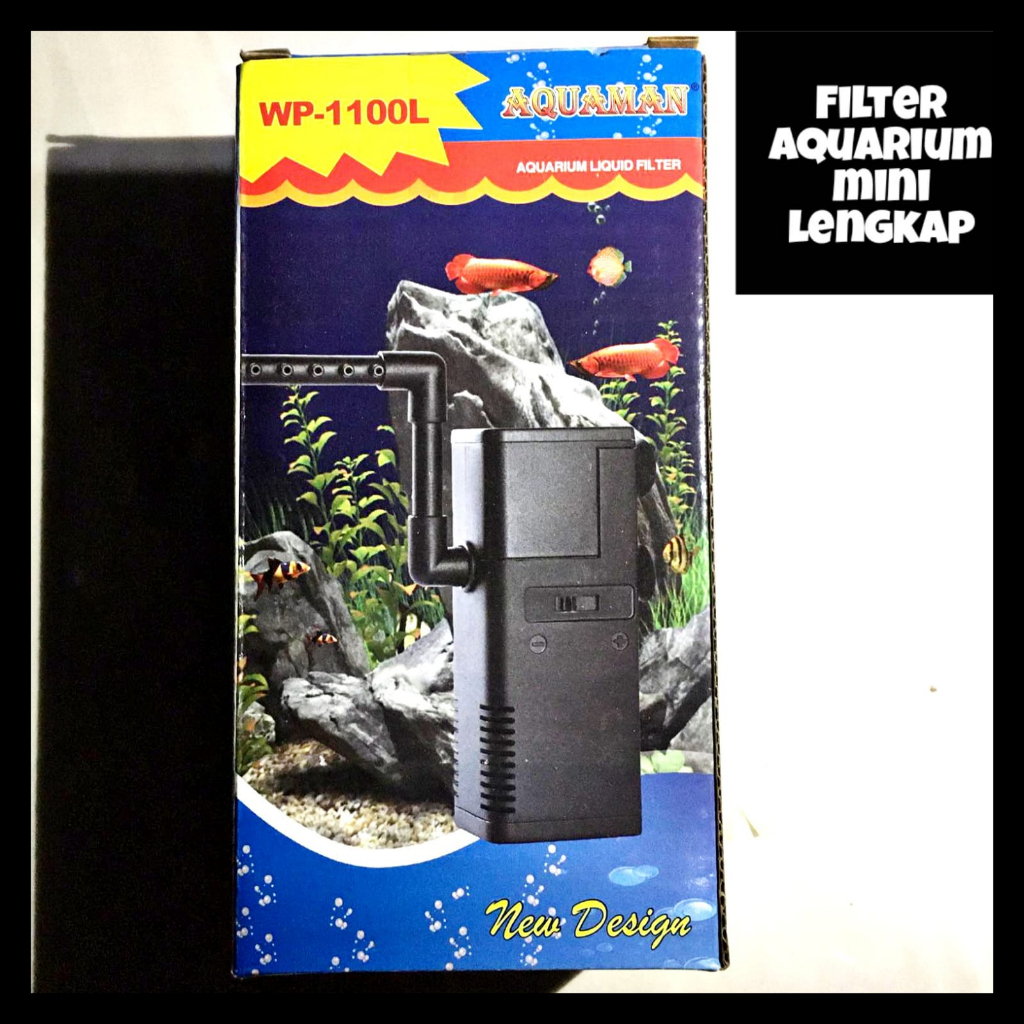 pompa aquarium mini 3 watt aquaman wp 1100L lengkap