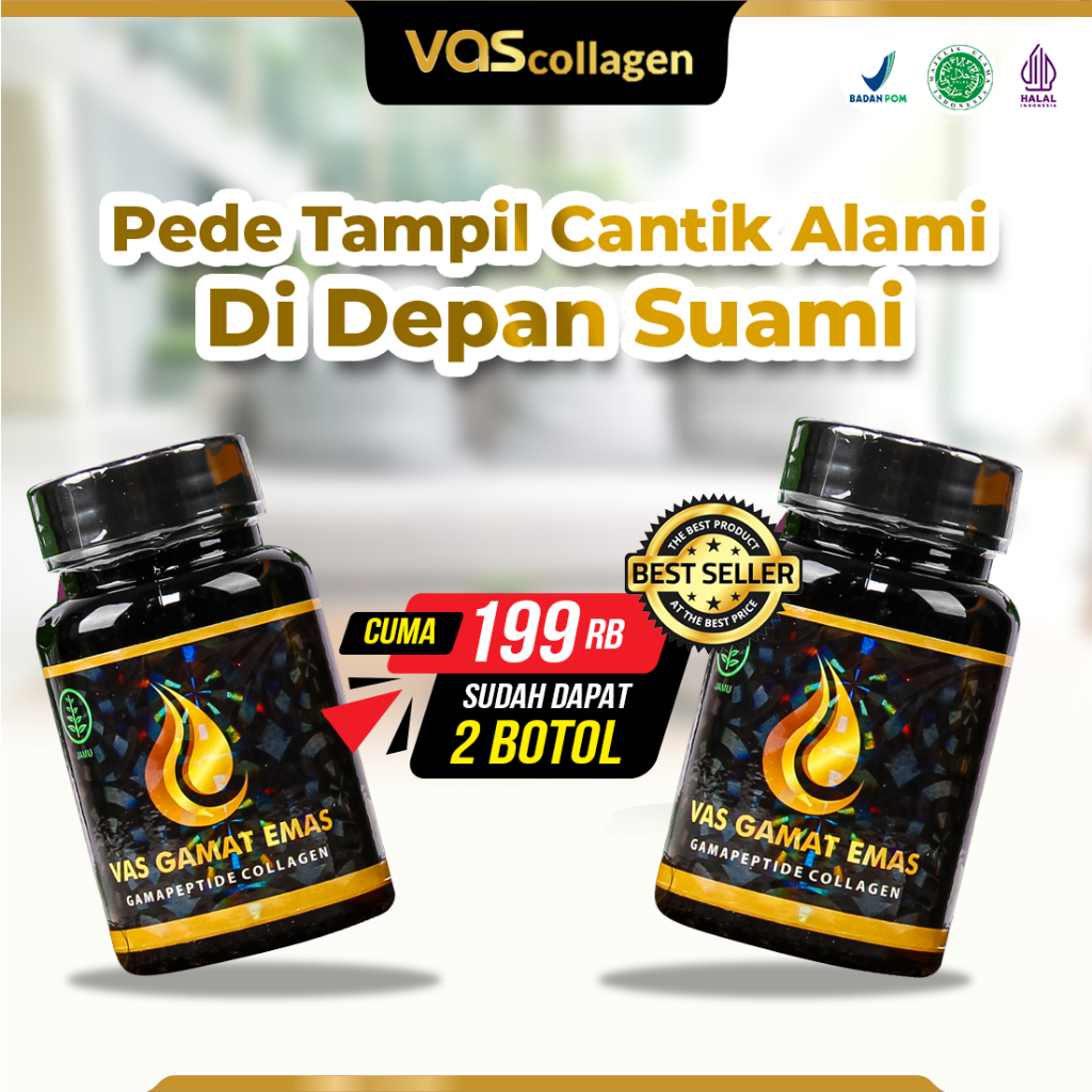 2 Vas gamat emas collagen original ori pemutih badan wajah glowing ampuh bpom