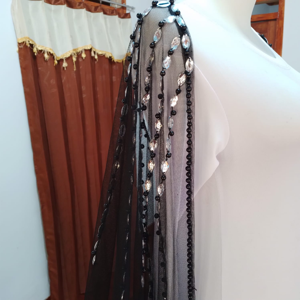 jubah pengantin HITAM /slayer jubah/jubah gaun pengantin/hiasan jubah gaun