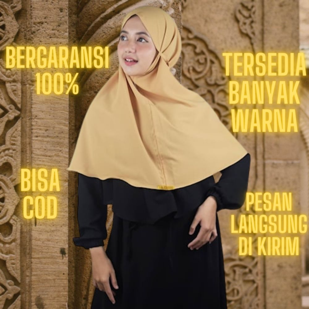 Jilbab hijab kerudung krudung kudung segi empat inner ninja buttonscarves olahraga hijab instant ins