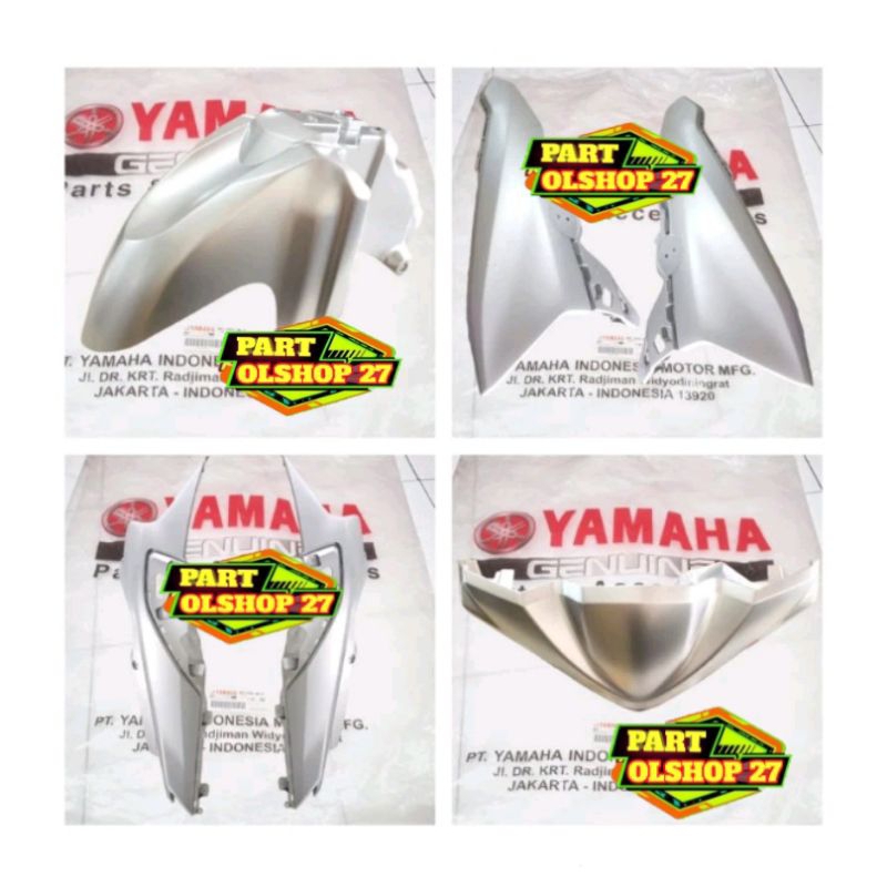 Paket Full Set Body Halus Mio Gear 125 Silver Original Yamaha