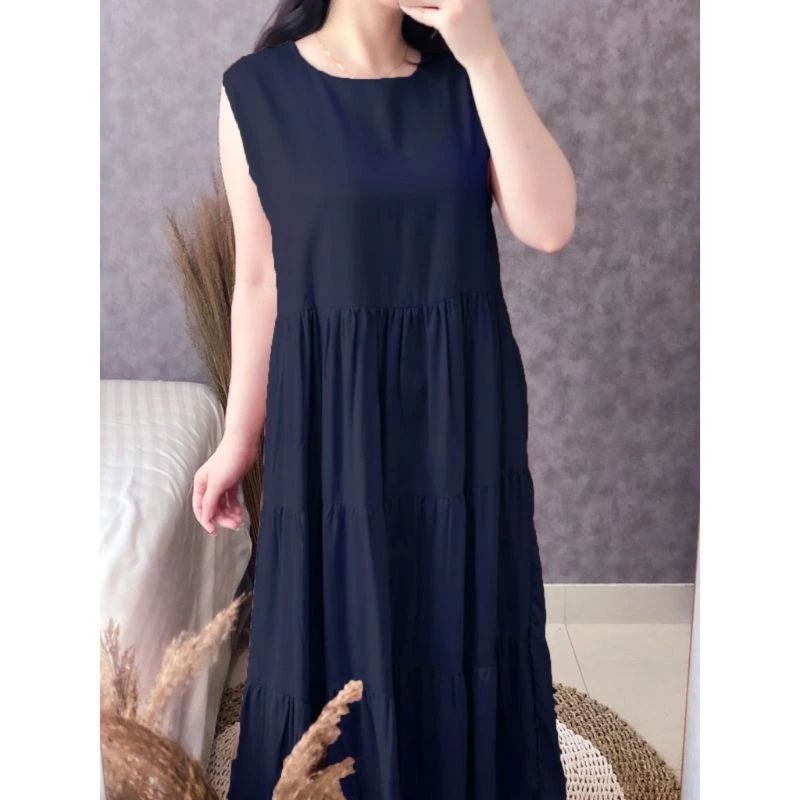 Gamis Inner / Inner Dress Tanpa Lengan / Inner / Inner Terbaru Bahan Rayon Premium