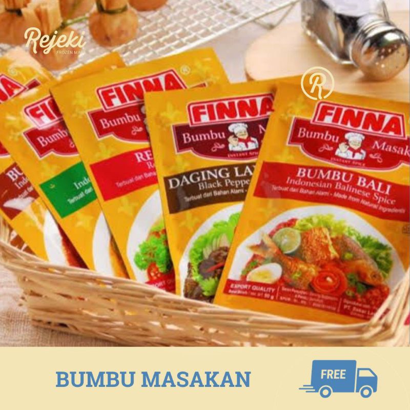

Finna Bumbu Rujak / Rawon / Lodeh / Bali / Daging Lada Hitam / Tom Yum / Nasi Goreng - Rejeki Frozen Mart