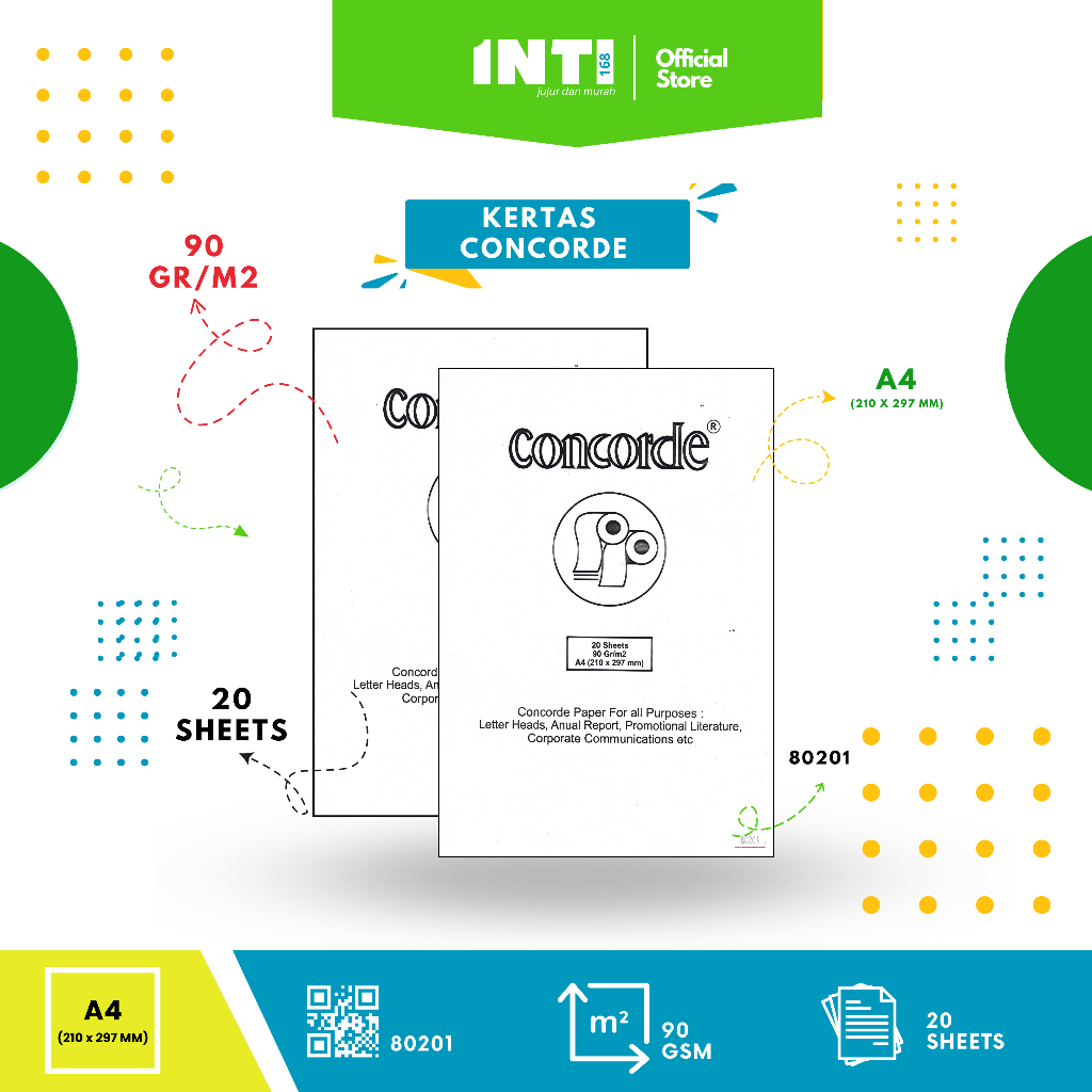 

Kertas Concorde A4 90 80201 Putih isi 20