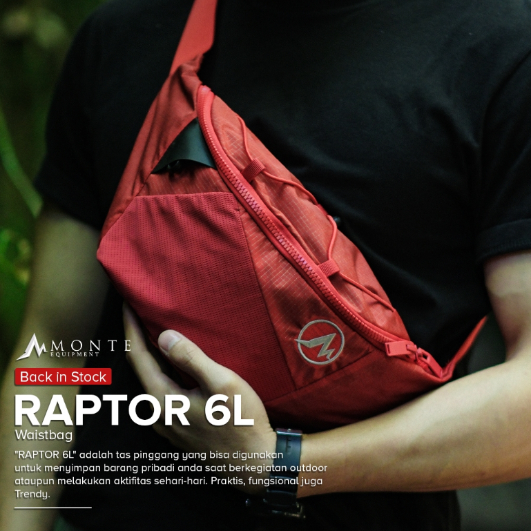 MONTE - WAISTBAG - RAPTOR 6 L FULL RED