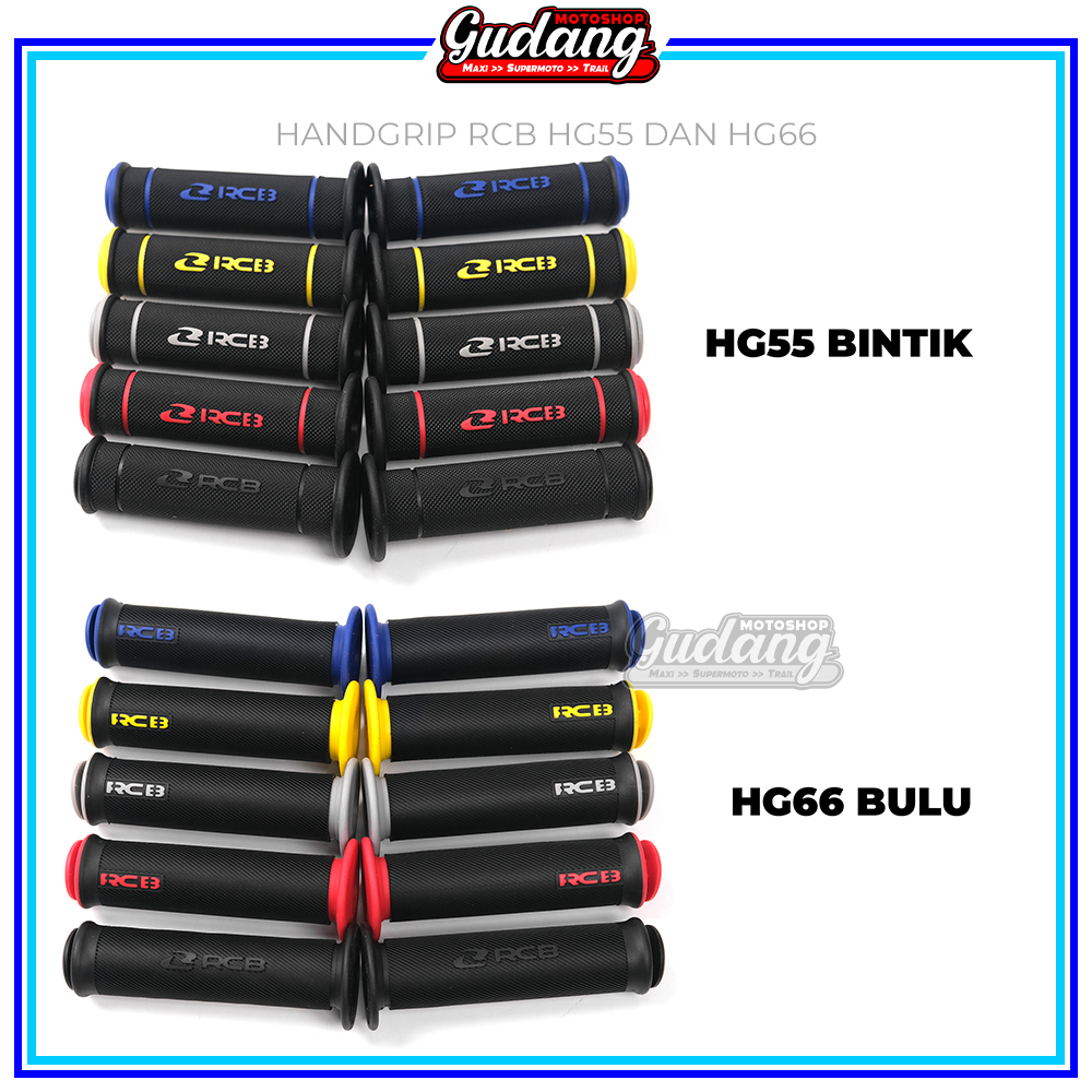 Handgrip RCB Handfat Jalu Karet Stang Type AHG55 AHG66 HG55 HG66 KLX 150 Bigfoot Dtracker CRF150L WR