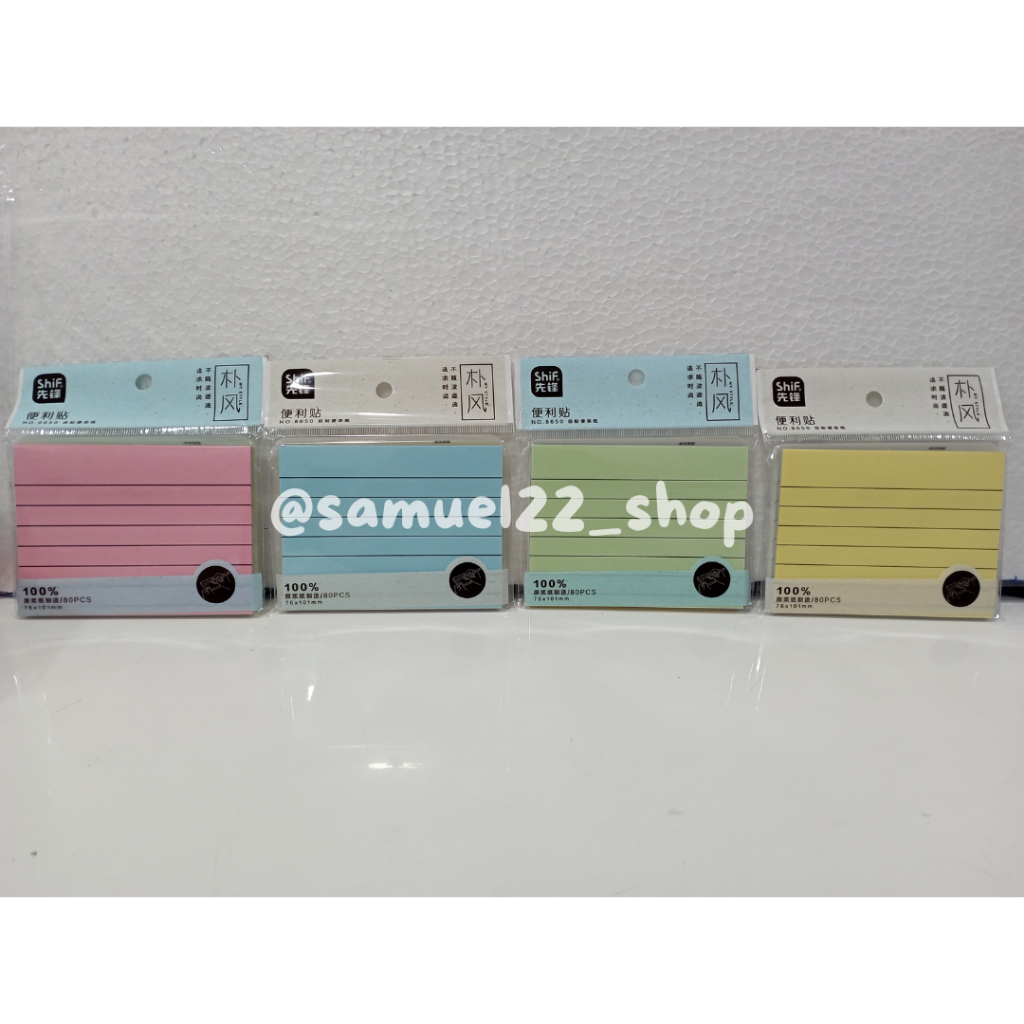 

Sticky Notes Garis / Bergaris Shif 8650 Isi 80