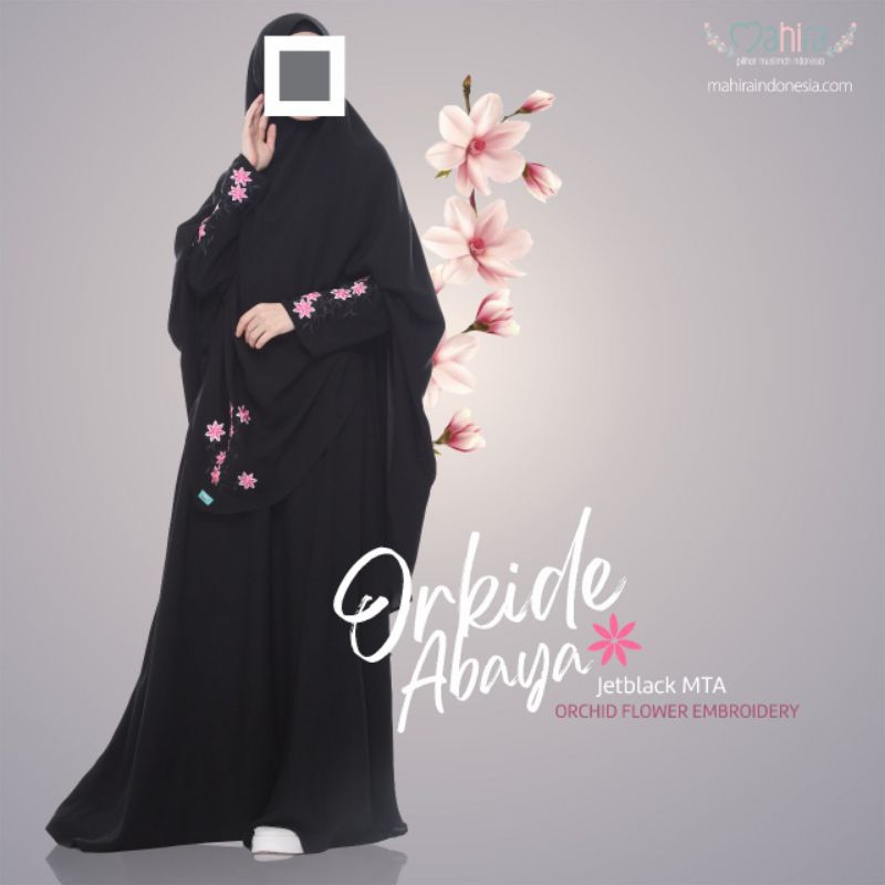 Set Abaya Orkide Jetblack