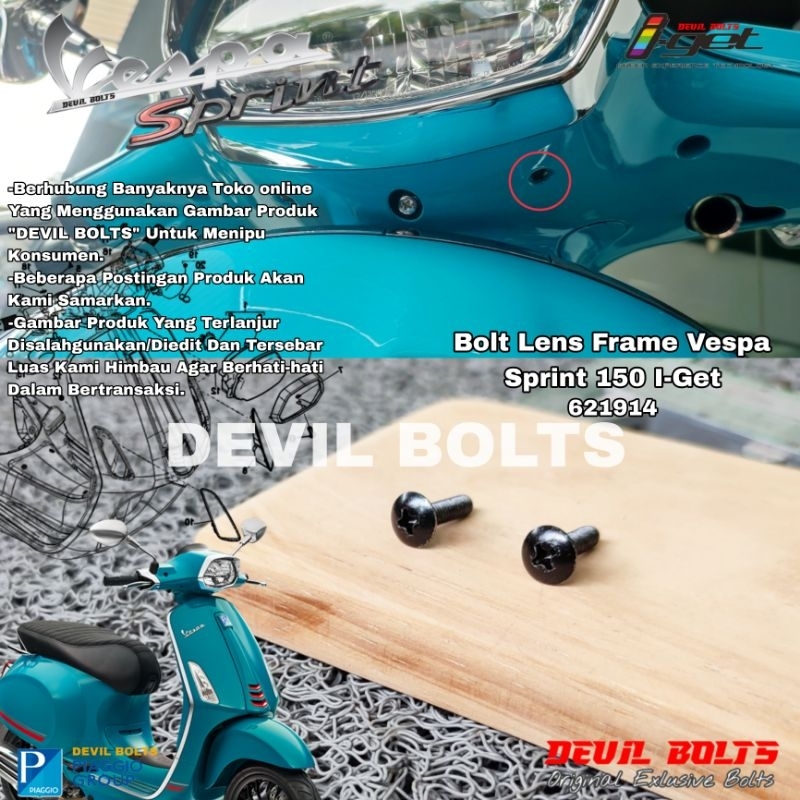 Baut List Frame Headhlight Vespa Sprint 150 I-Get