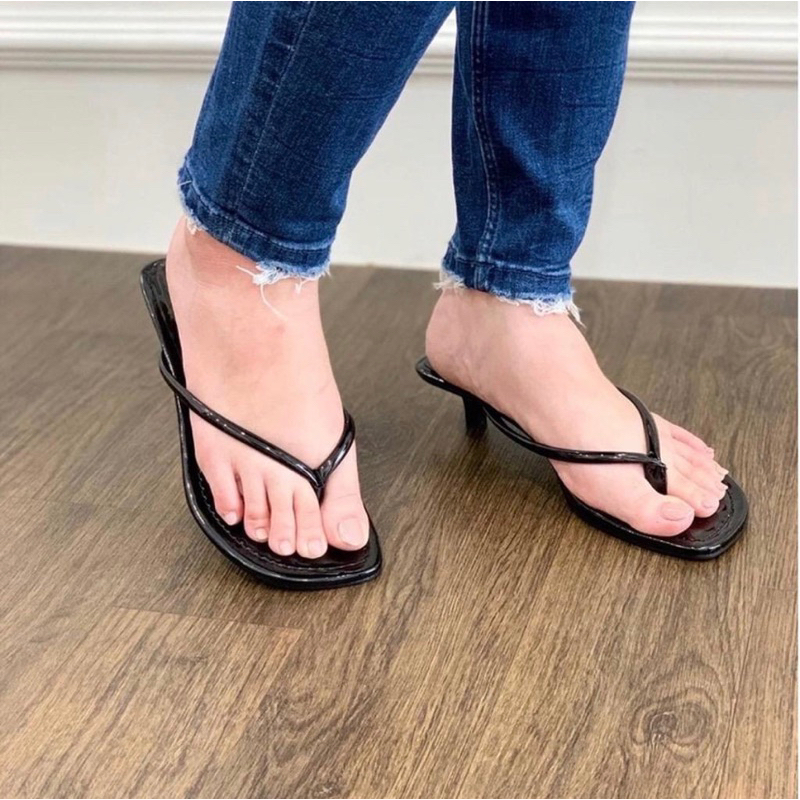 Sandal Heels Wanita ZR Sandal Jepit Heels Wanita Sandal Heels Wanita Kekinian Sandal Heels Kondangan