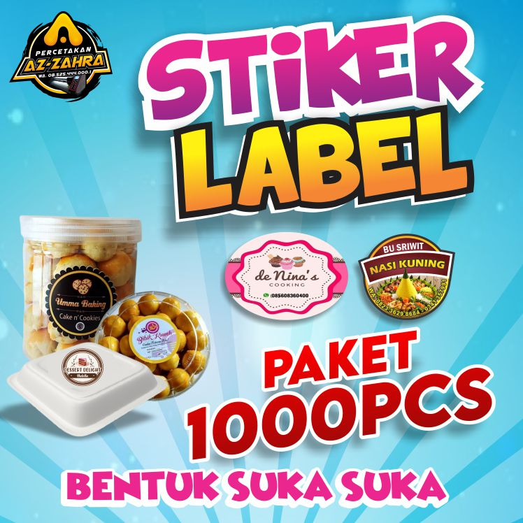 

PAKET 1000PCS STIKER LABEL KEMASAN