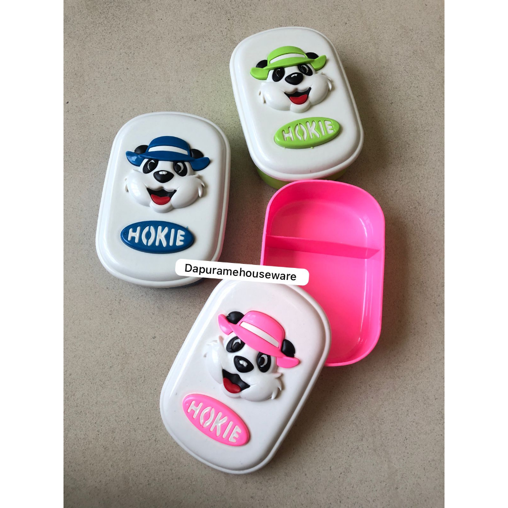 KOTAK BEKAL PANDA 2 SEKAT / KOTAK MAKAN SEKAT / OMPRENG PANDA - CALISTA