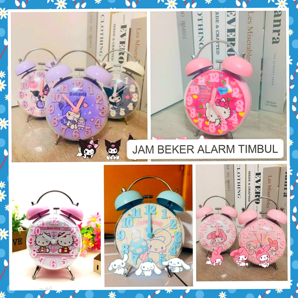 GEM - JAM BEKER ALARM MOTIF ANGKA | TABLE CLOCK | JAM WEKER KRING SANRIO | DIGITAL CLOCK | JAM BEKER