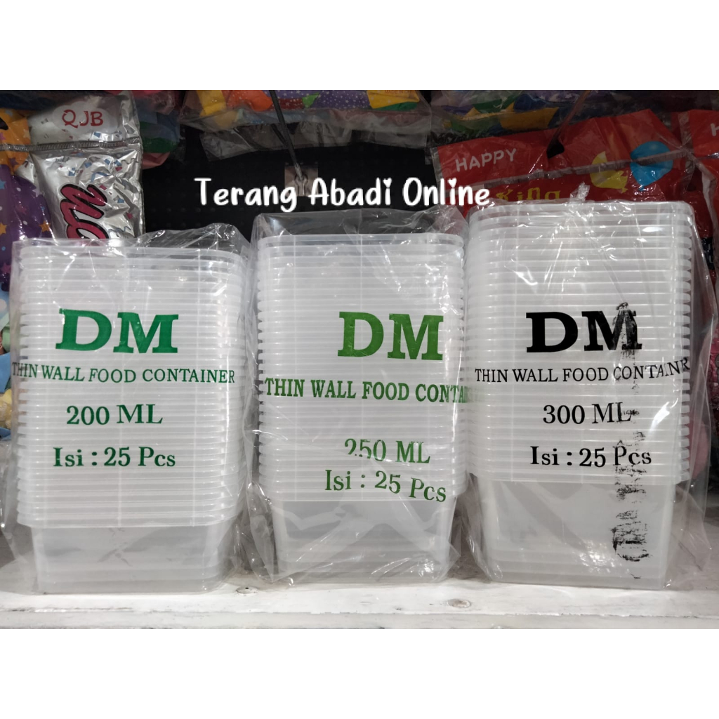 Thinwall Rectangel DM 250 ml - Wadah Plastik 250 ml per 5 pc