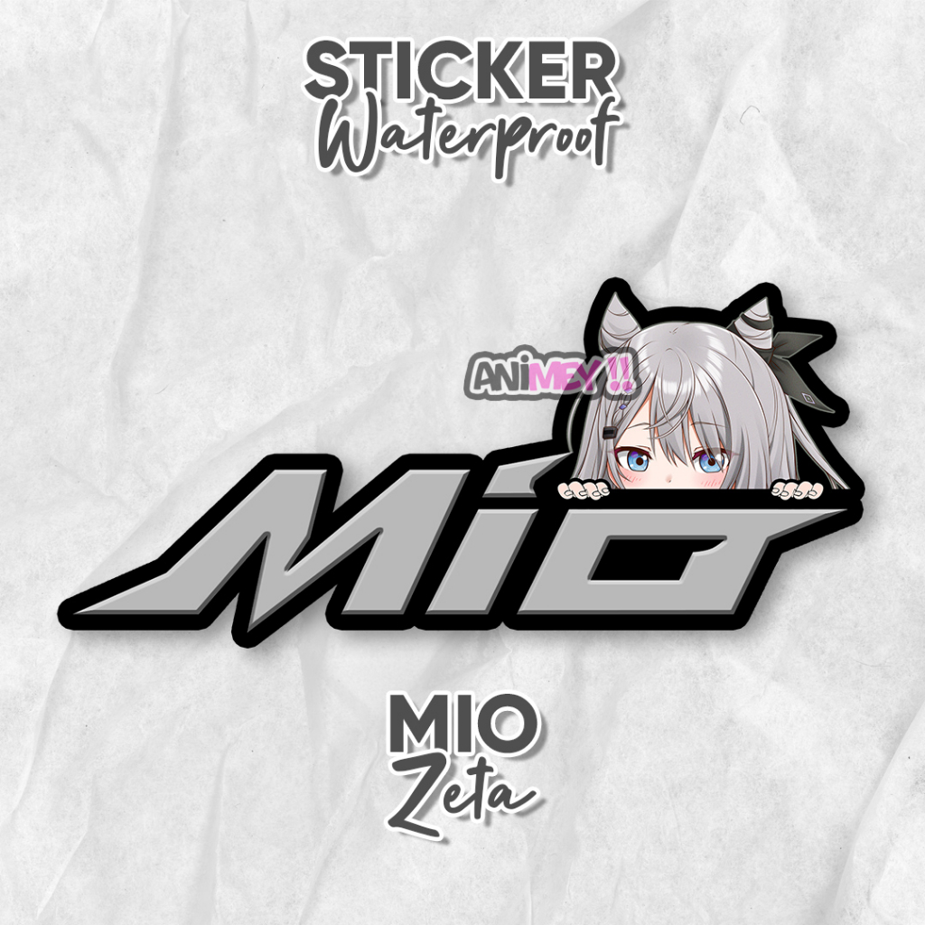 Stiker Vestia Zeta Logo Mio / Stiker Anime Waterproof