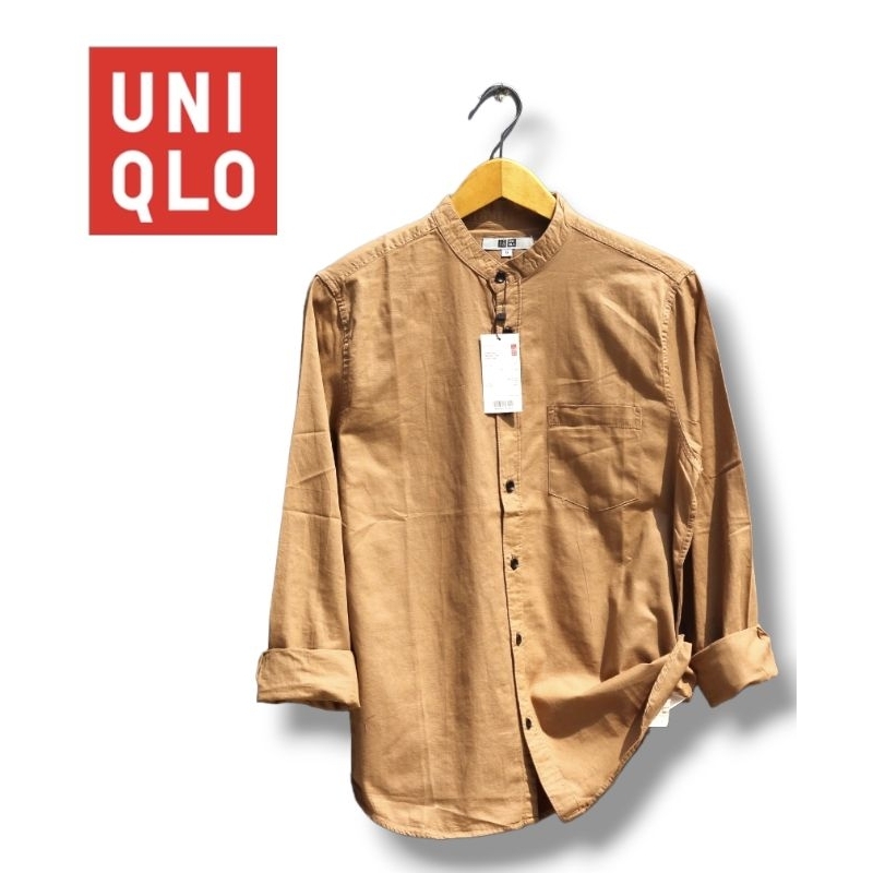 Kemeja Lengan Panjang Pria Moca Kemeja Pria Lengan Panjang basic Kemeja polos Slimfit shanghai Uniql