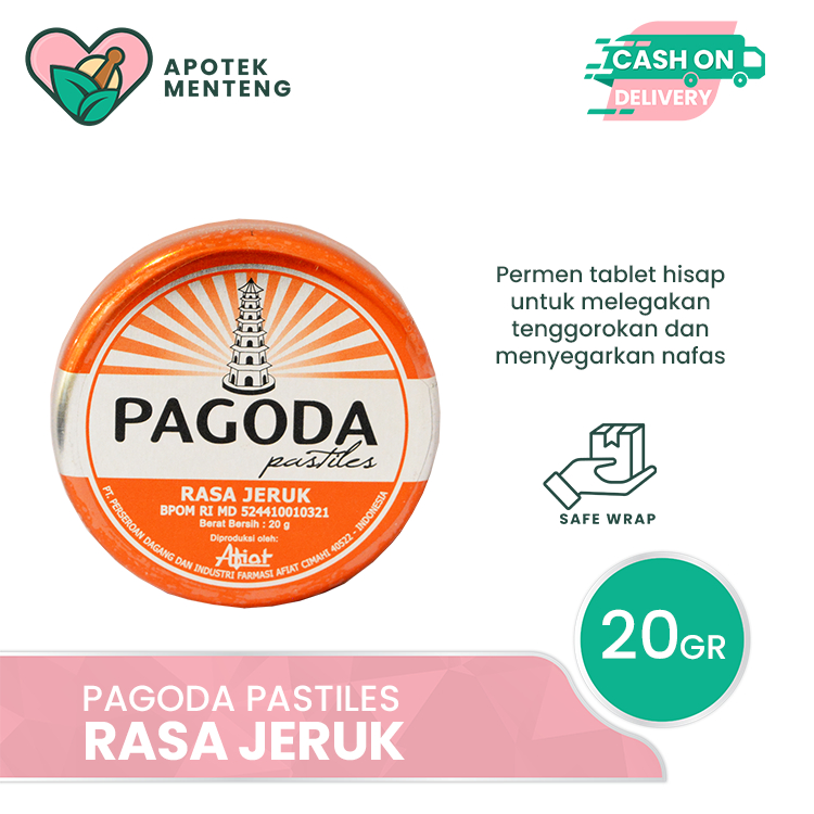 

Pagoda Pastiles Rasa Jeruk 20 Gram - Permen Pelega Tenggorokan