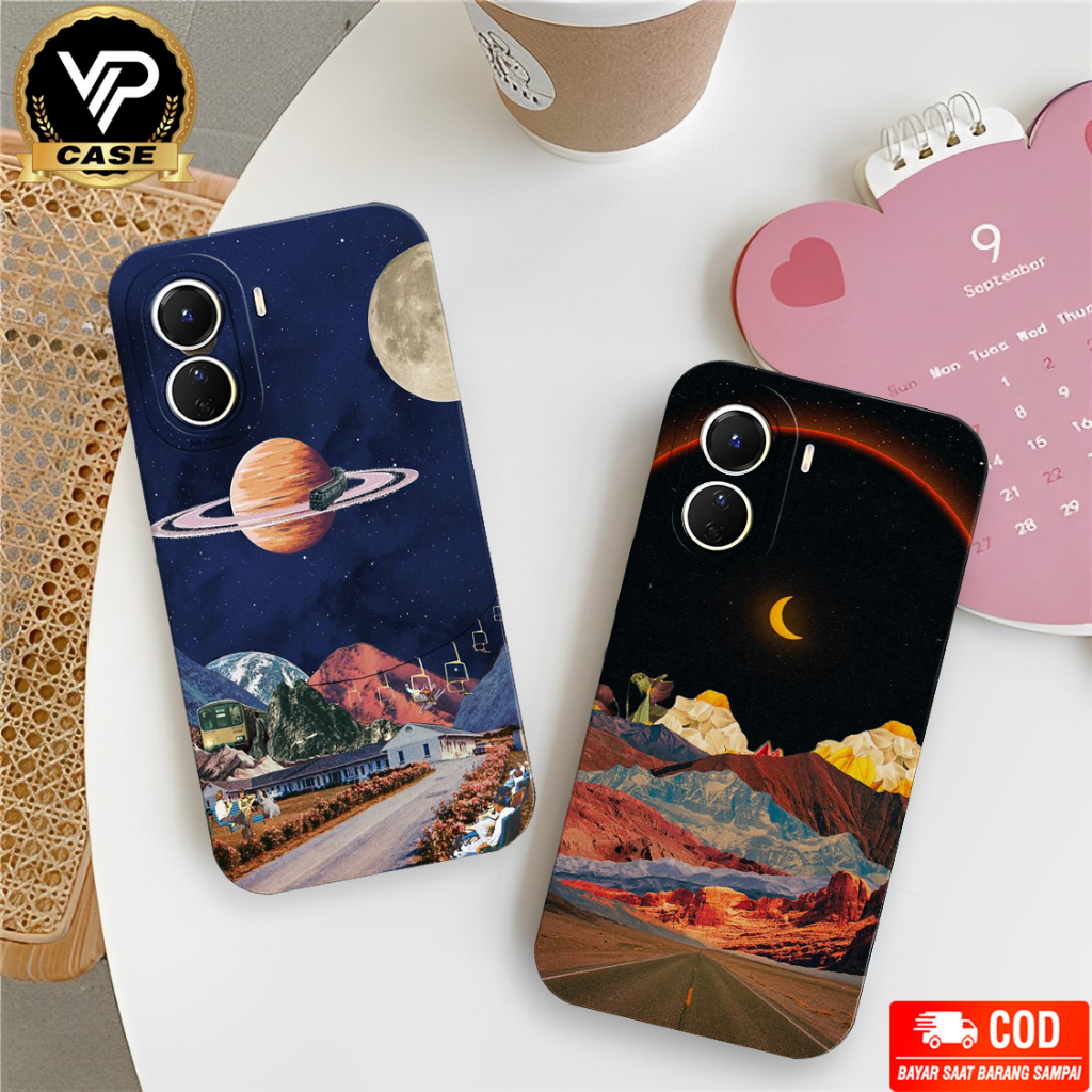 R57 Case Vivo Y16 Terbaru Softcase Procamera Silicone Lentur - Cassing Liquid Macaroon - Case TPU - 