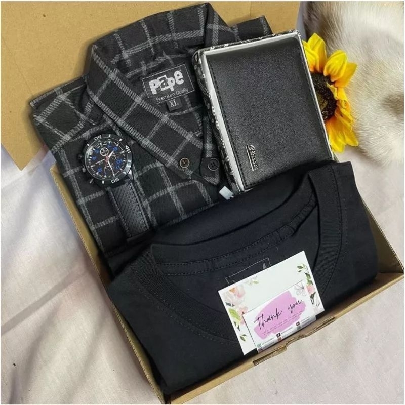 

[BISA COD] - PART I GIFT BOX COWOK KEMEJA FLANEL KOTAK, KADO ULTAH,