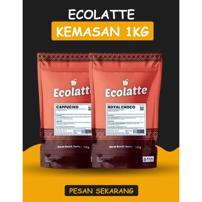 

ECOLATTE-Cholatte Powder Varian Kopi & Milk Tea BUNDLING 1KG