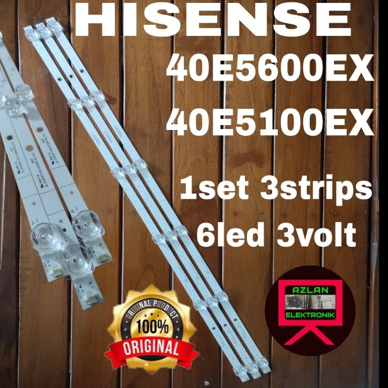 BACKLIGHT LED TV HISENSE 40" 40E5600EX 40E5100EX 6led 3volt