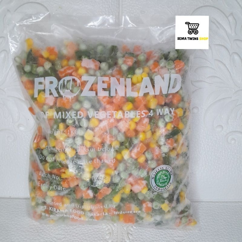 

FROZENLAND MIX VEGETABLE 4 WAY 1Kg - Sayuran Beku