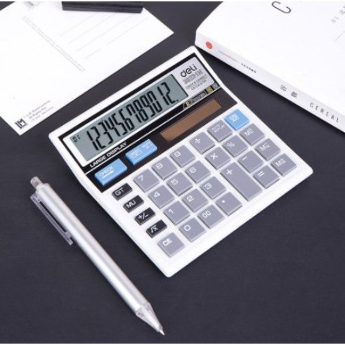 

[BISA SAME DAY] Deli Kalkulator Meja 12 Digit / Desktop Calculator (Grey)(Pcs) W39231N