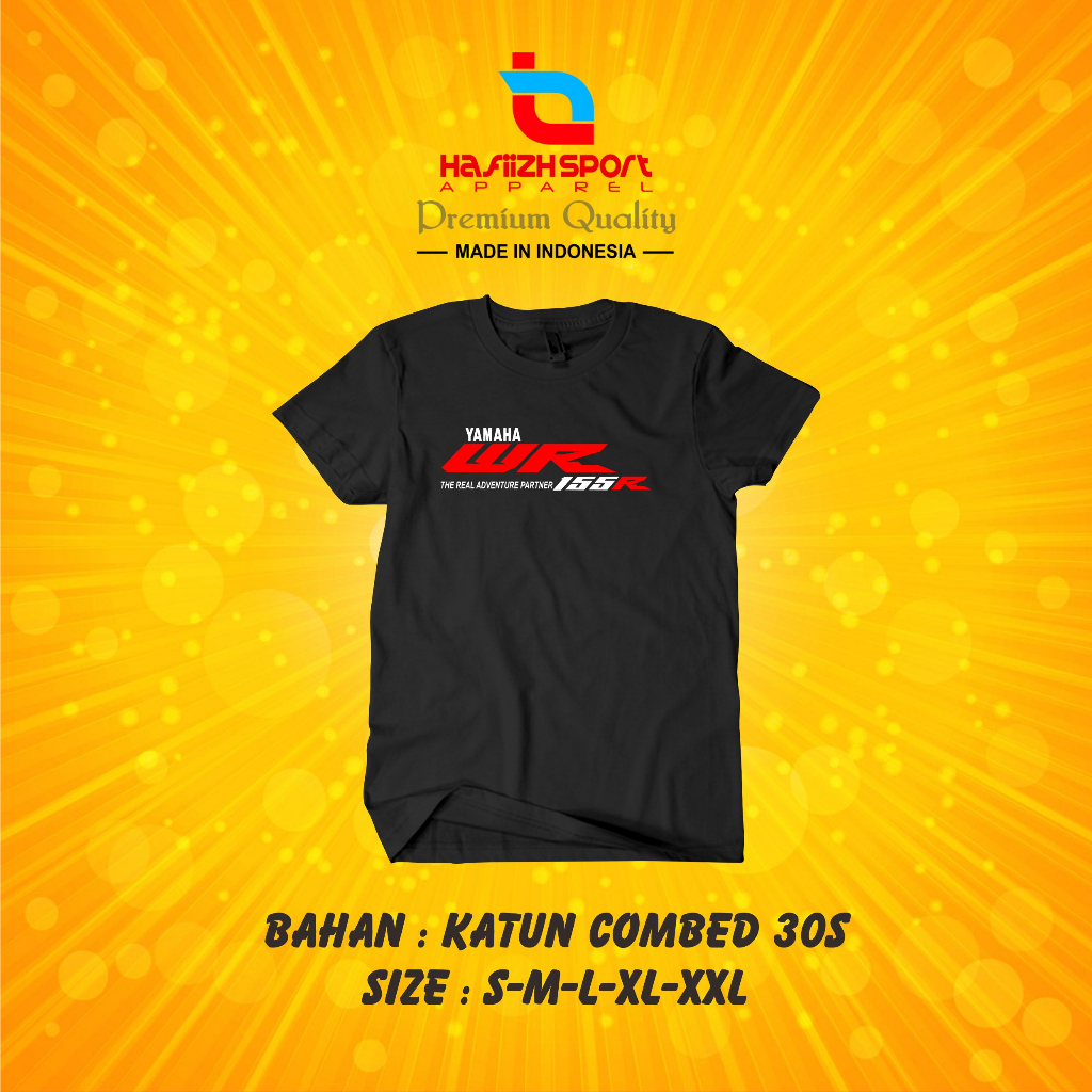 KAOS BAJU YAMAHA WR 155R THE REAL ADVENTURE PARTNER PREMIUM