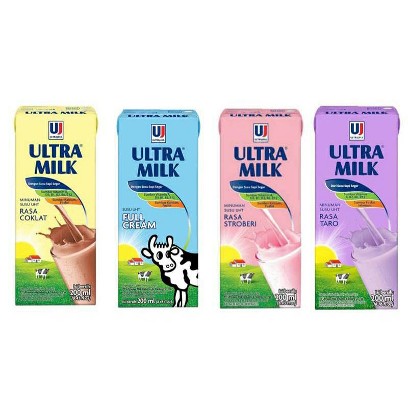 

Ultra Milk UHT 200ml All Varian isi 3 pcs