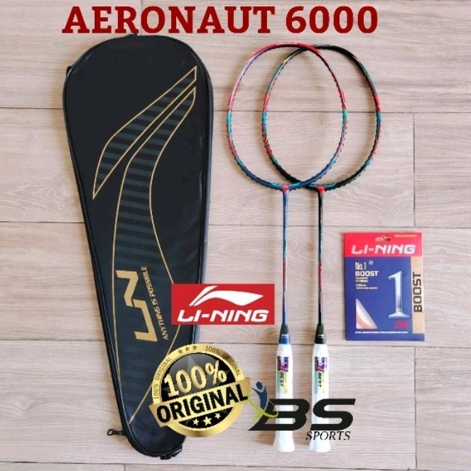 RAKET BADMINTON LINING AERONAUT 6000 COMBAT 6000C ORIGINAL