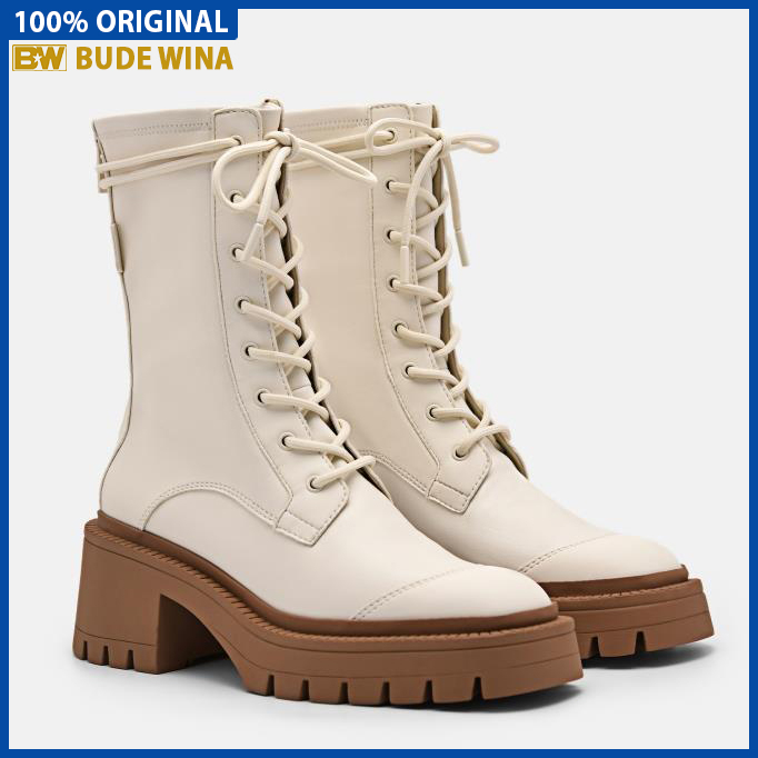 SEPATU BOOT WANITA PEDRO BOOTS ORIGINAL ASLI ORI TERBARU BEIGE PW002
