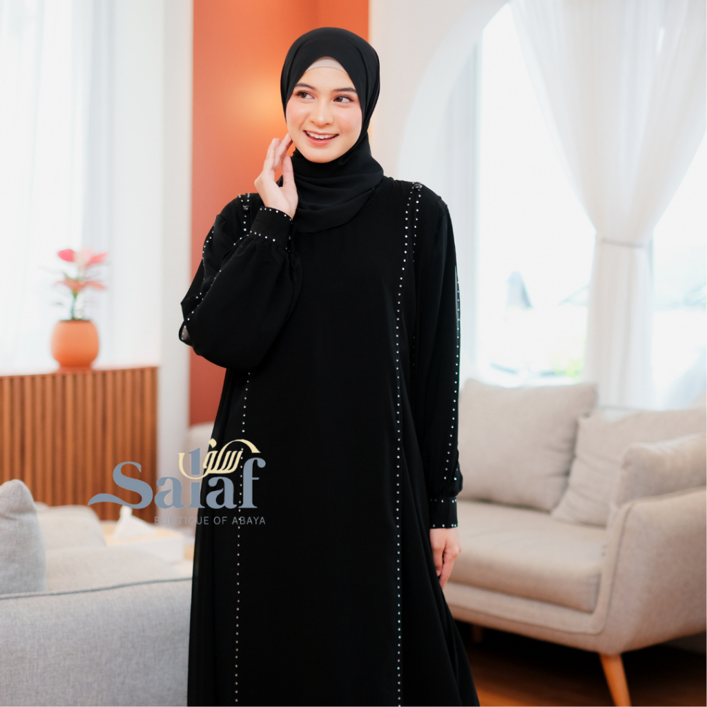 Abaya Hitam Gamis Turkey Bahan Kain Saudi-2