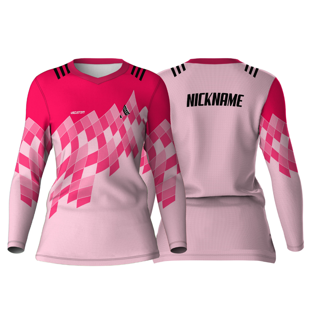 Baju Kaos Jersey Badminton Wanita Lengan Panjang Jumbo Yonex Custom Nama Printing Art122