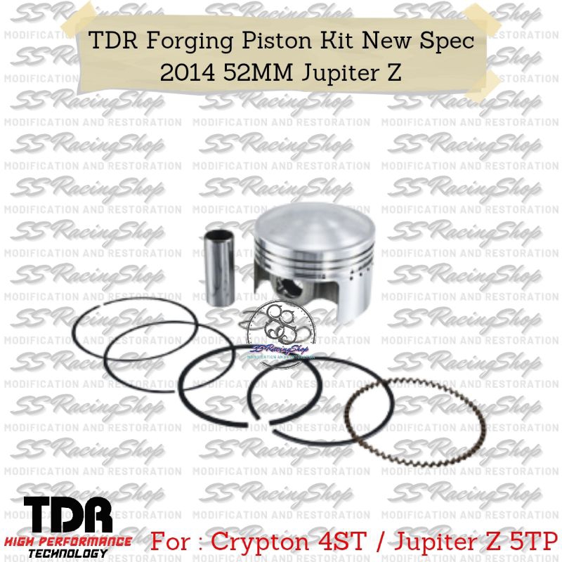 PISTON FORGING VEGA, JUPITER Z 52mm Pin 13 TDR RACING