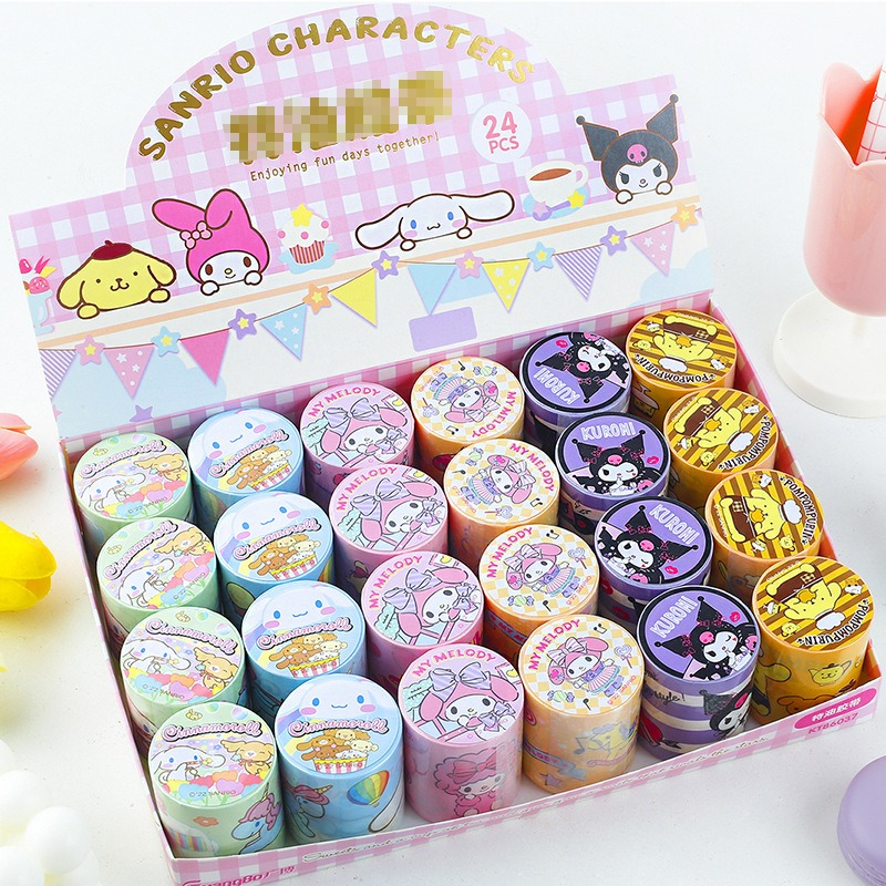 

Sticker Stiker Washi Tape Masking Tape Selotip Motif Sanrio kertas motif Polos Motif Kotak Kotak Lucu Dekorasi Buku Book Diary Diari Memo vincess