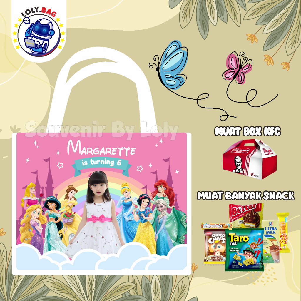 

Tas Ultah / Tas Ulang Tahun Anak / Goodie Bag / Tas Murah / PRINCESS DISNEY