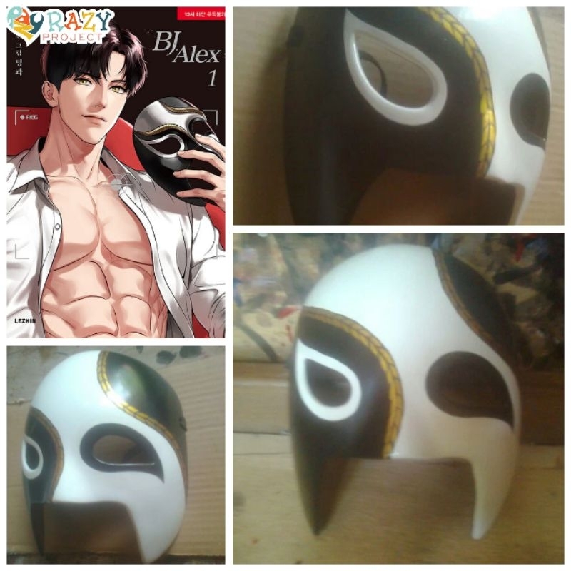 BJ Alex Manhwa Jiwon Opera Mask Topeng Kayu Cosplay Anime Jepang Korea
