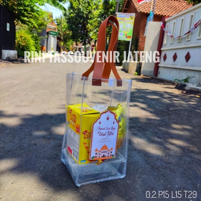 

Tas Mika 0,2 Polos Readystock Tempat Nastar Pegangan Leather 15*15*29