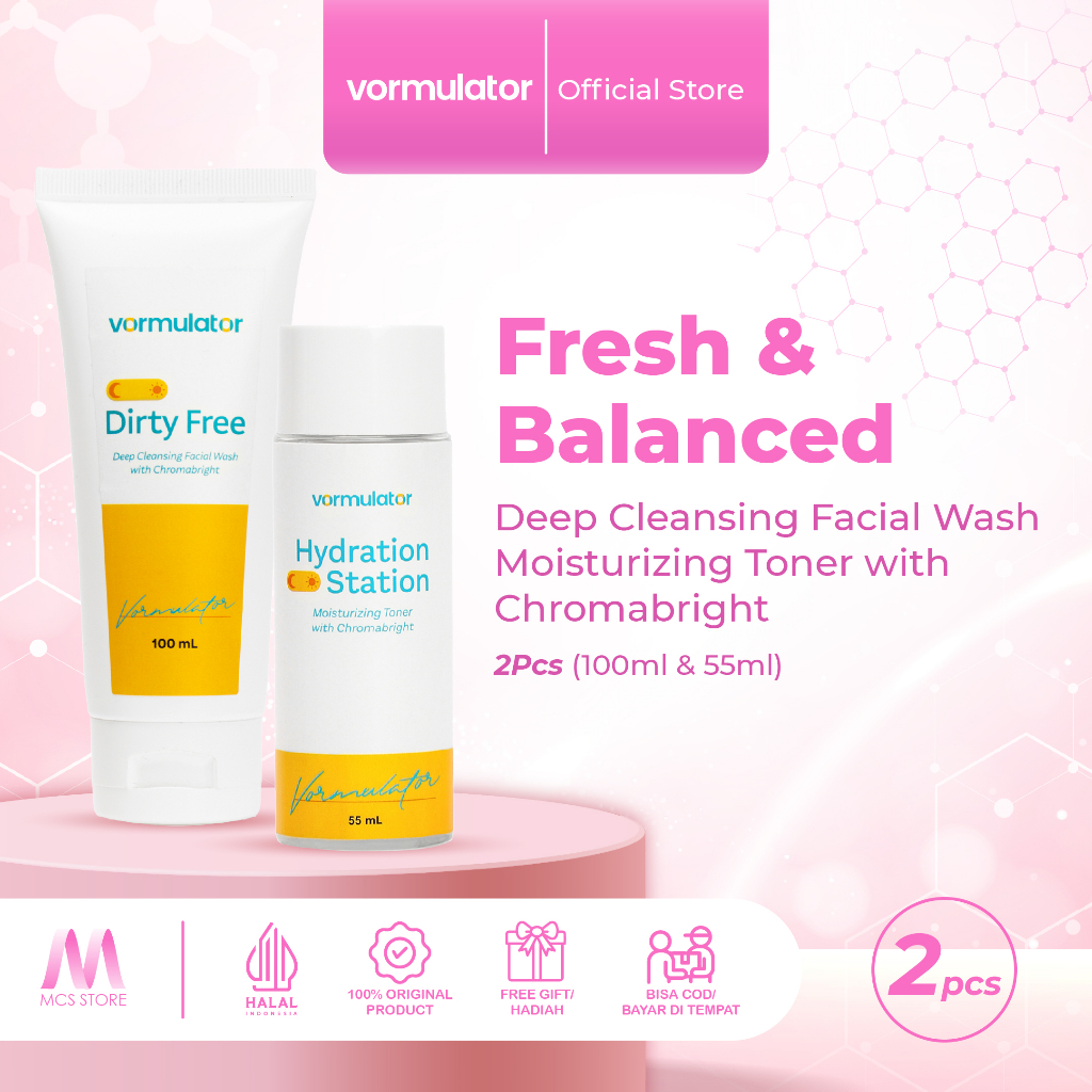 MCS Store - Facial Wash (Dirty Free)  + Toner ( Hydration Station )