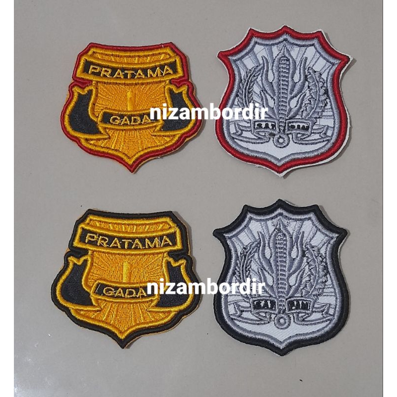 LOGO SATPAM BORDIR TIMBUL#PIN KEWENANGAN SATPAM#ATRIBUT SATPAM