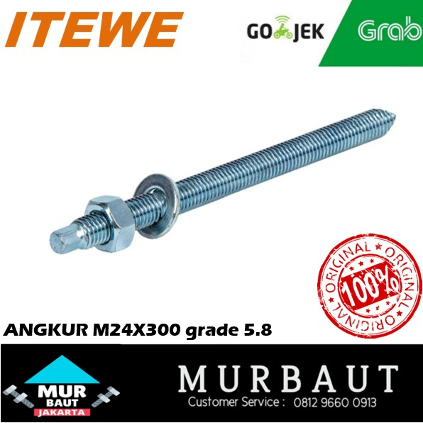 ANGKUR M24x300mm GRADE 5.8 MERK ITEWE