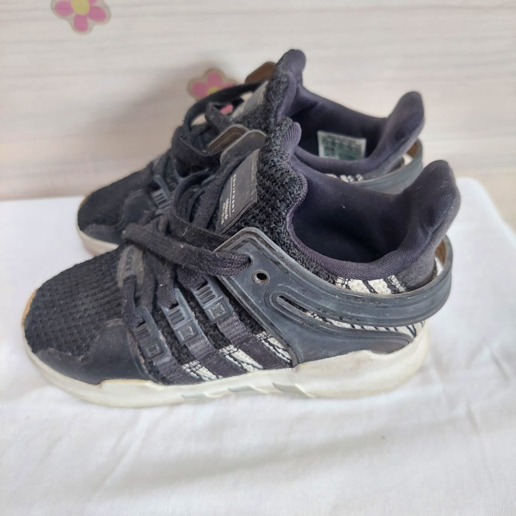 PRELOVED Adidas Boys Black EQT Support ADV Trainers / Sepatu Sneaker Anak