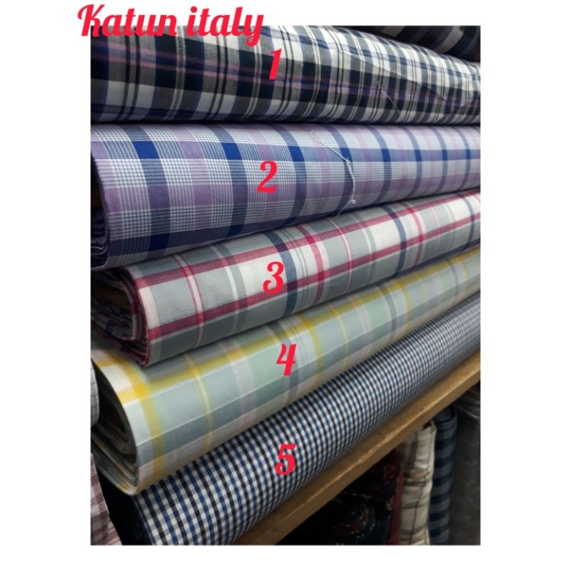 Kain katun italy/Bahan kemeja katun