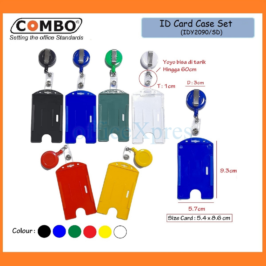 

Set Gantungan Id Card / Gantungan ID Card Plate + Yoyo Solid / Tempat Id Card / Card Case 2090