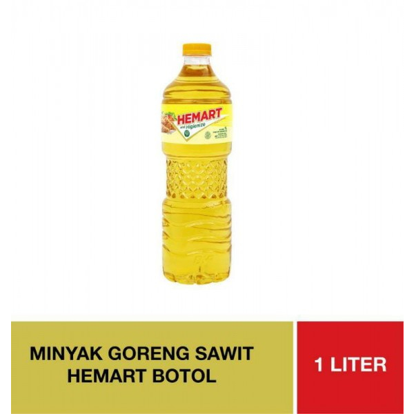 

Minyak Goreng Hemart 1 liter 500ML Minyak Hemart Hemat Murah Botol Hemat