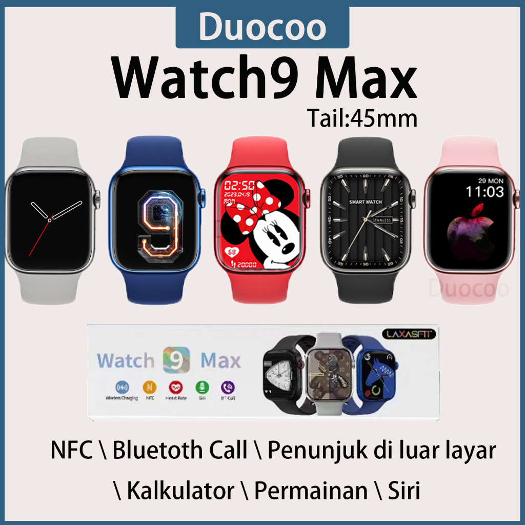 ORI IWO Watch9 Max Serise 9 Smartwatch Always On Display 2.01 inches with Game/NFC Bluetooth Call Ja