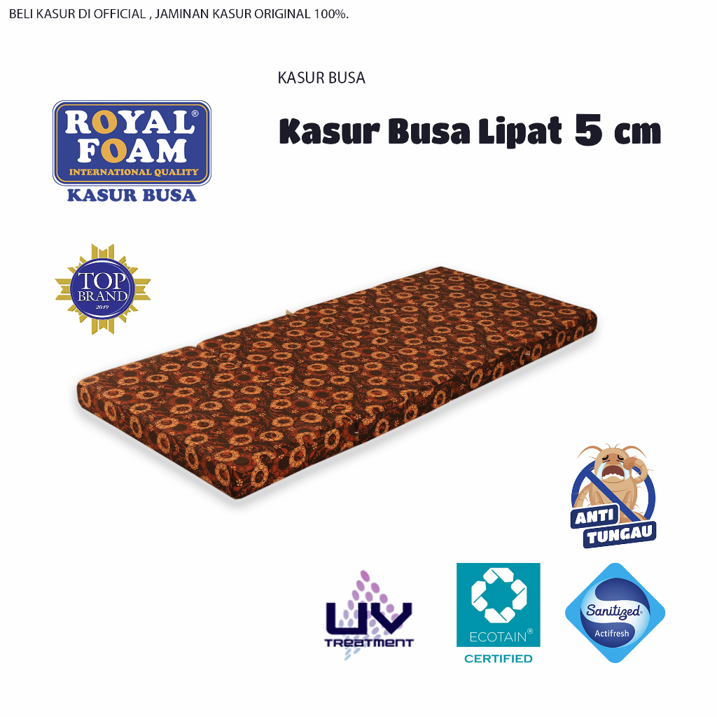 Kasur Busa Lipat Royal Foam T5cm Batik